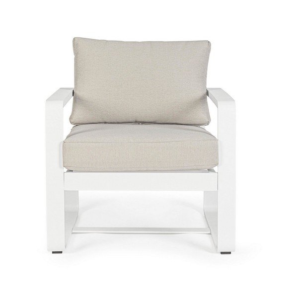 Biele kovové záhradné kreslo Merrigan   – Bizzotto-image-2