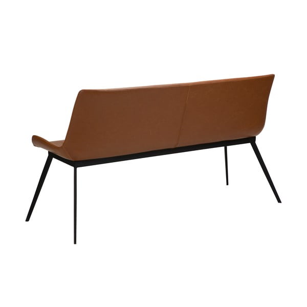 Koňakovohnedá lavica z imitácie kože DAN-FORM Denmark Hype-image-3