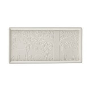 Biely kameninový servírovací podnos Mason Cash In the Forest, 30 x 15 cm