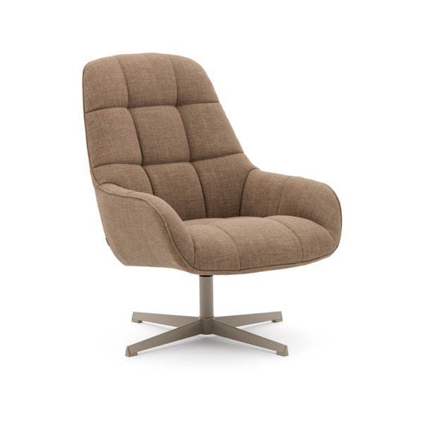 Hnedé otočné kreslo Jaspe – Kave Home