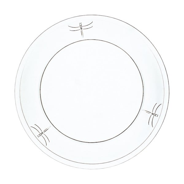 Sklenený dezertný tanier La Rochére Libellules, ⌀ 19 cm