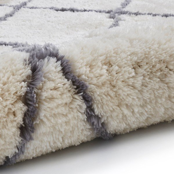 Béžovo-sivý ručne tuftovaný koberec Think Rugs Morocco Ivory & Grey, 150 × 230 cm-image-1