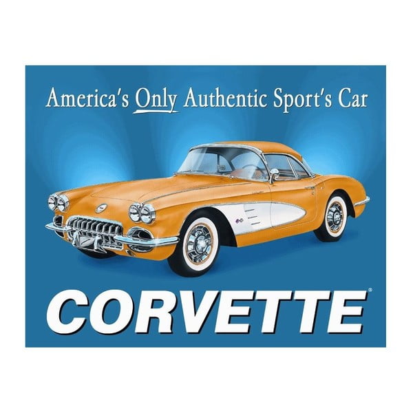 Plechová ceduľa Corvette, 30x40 cm