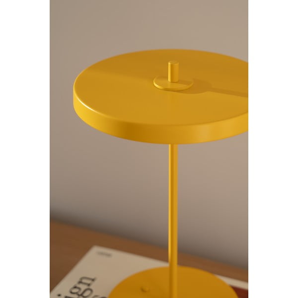 Žltá kovová LED stolová lampa s kovovým tienidlom (výška 31 cm) Asteria Move – UMAGE-image-3