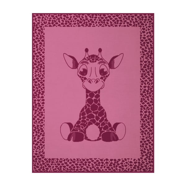 Deka Giraffe Pink, 75x100 cm
