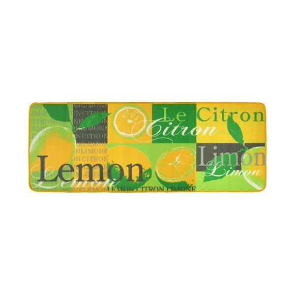 Žlto-zelený kuchynský behúň Hanse Home Lemon, 67 x 180 cm-image-1