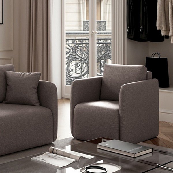 Sivé kreslo Chaum – Rodier-image-3