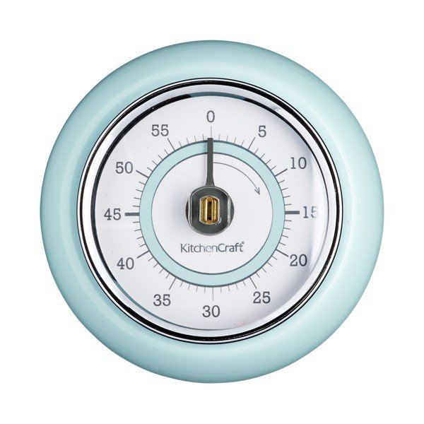 Modrá kuchynská magnetická minútka Kitchen Craft Living Nostalgia, ⌀ 7,5 cm