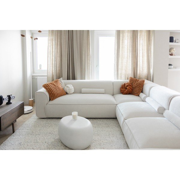 Krémovobiela rohová pohovka (ľavý roh/do tvaru "U") Flex Felix – Miuform-image-3