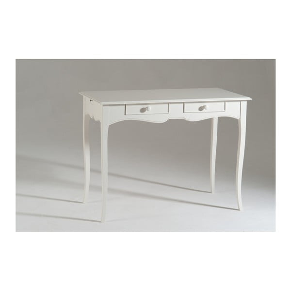 Biely drevený pracovný stôl s 2 zásuvkami Castagnetti Torino
