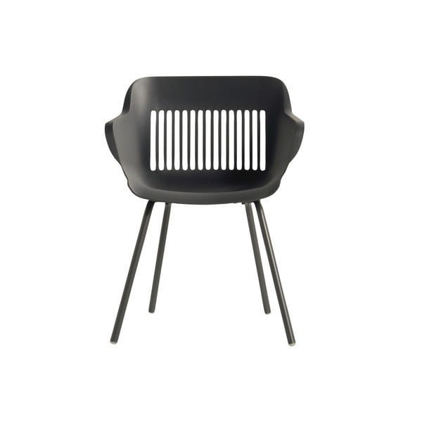 Tmavosivé plastové záhradné stoličky v súprave 2 ks Jill Rondo – Hartman-image-2