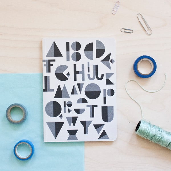 Sivý zápisník Michelle Carlslund Alphabet-image-1