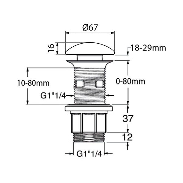 Vypúšťacia zátka Blok – Sapho-image-1