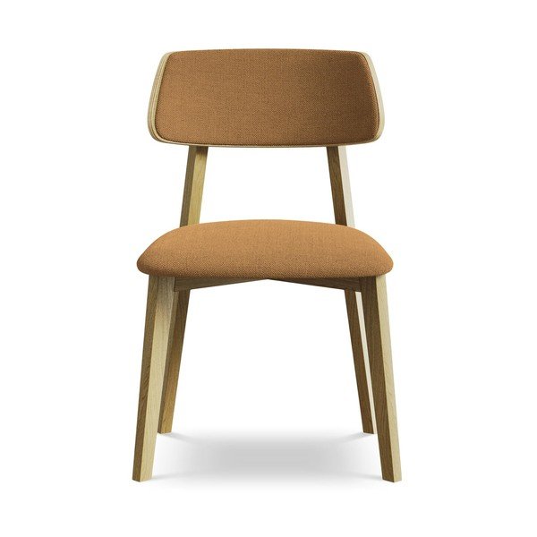 Jedálenská stolička z masívneho dreva v terakotovej farbe Niu – Makamii-image-1