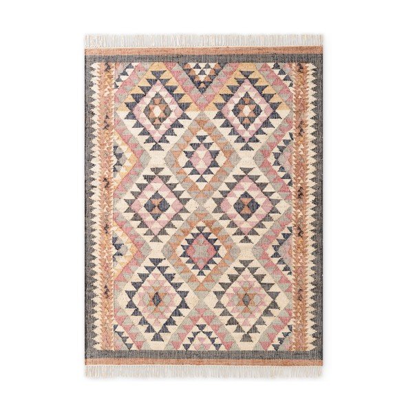 Sivý ručne tkaný jutový koberec 200x300 cm Roya Parsa – Elle Decoration