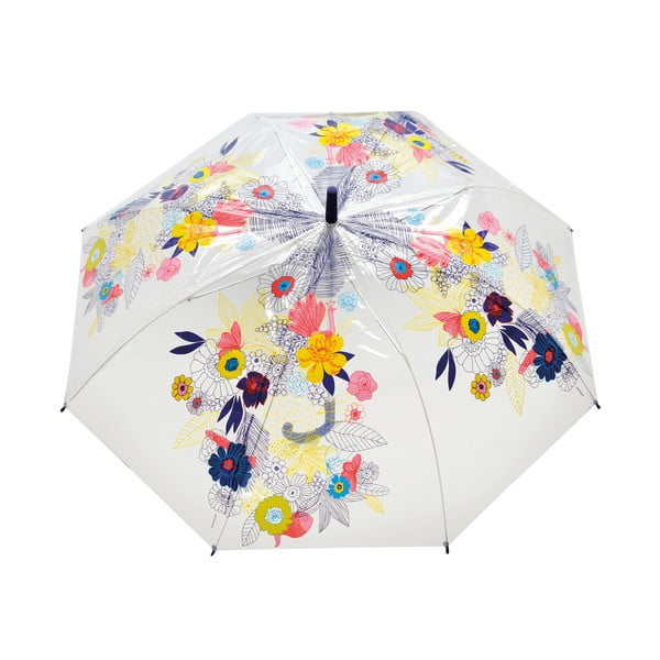 Transparentný dáždnik Birdcage Flowers, ⌀ 103 cm