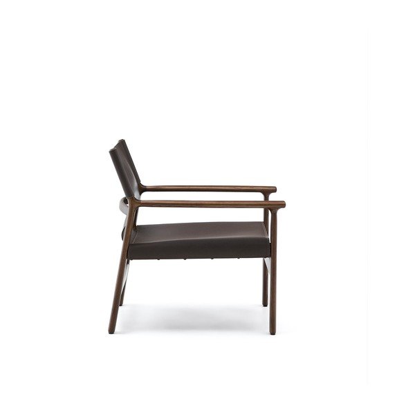 Tmavohnedé kožené kreslo Jan – Kave Home-image-3