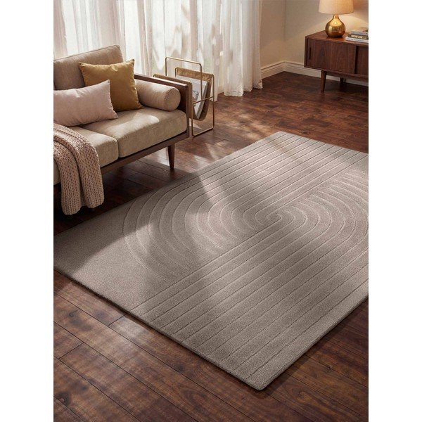 Svetlosivý ručne tkaný vlnený koberec 80x150 cm Arcura – Vikosa-image-1