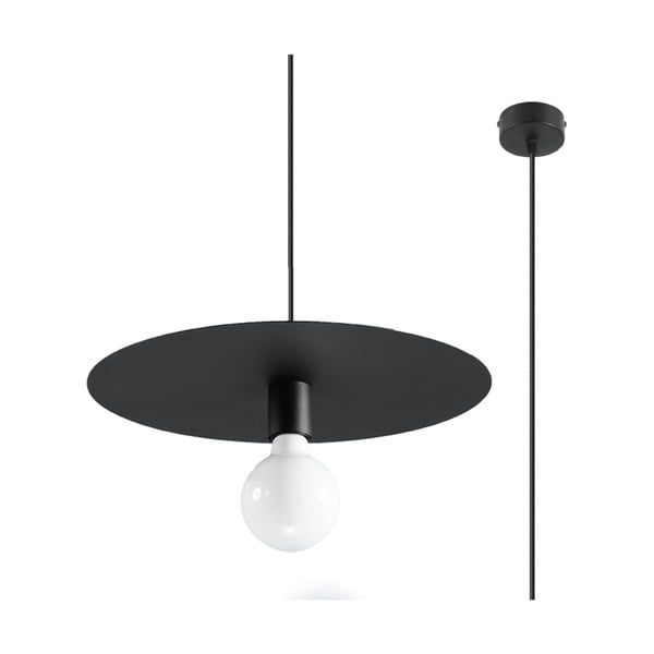 Čierne závesné svietidlo ø 40 cm Livago – Nice Lamps