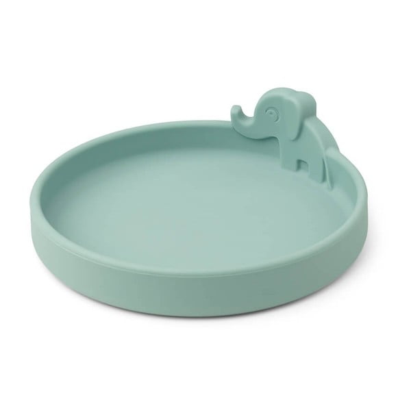 Modrý detský silikónový tanier Done by Deer Peekaboo Elphee-image-2