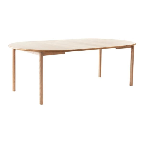 Okrúhly rozkladací jedálenský stôl s prídavnou doskou z dubového dreva ø 120 cm Noor – Hammel Furniture-image-3