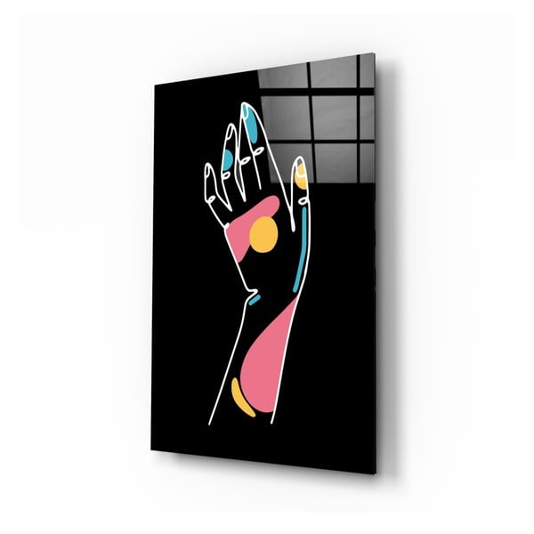 Sklenený obraz Insigne Abstract Colored Hand, 46 x 72 cm
