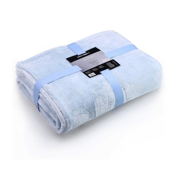 Svetlomodrá deka z mikrovlákna DecoKing Fluff BabyBlue, 170 x 210 cm-image-3