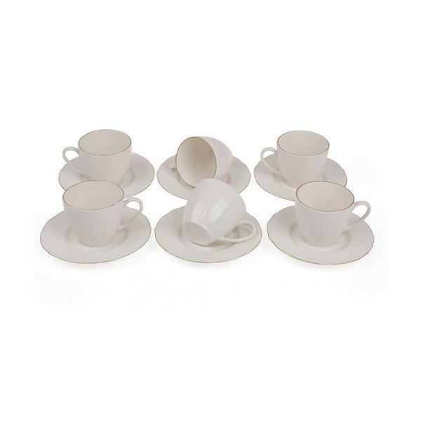 Súprava 6 porcelánových šálok na kávu s tanierikom Kutahya Café, 200 ml-image-2