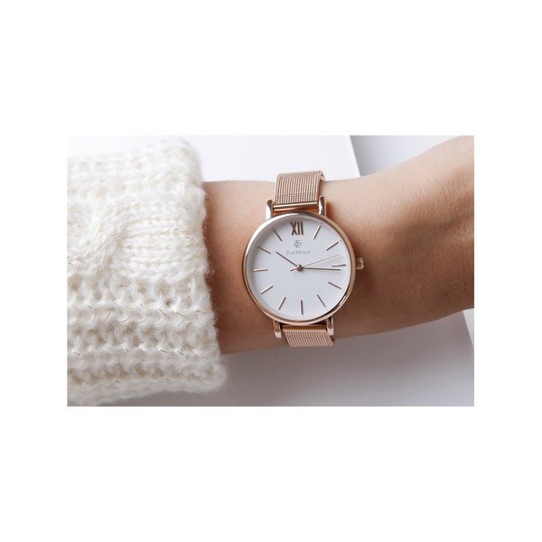 Dámske hodinky s remienkom v zlatej farbe z antikoro ocele Paul McNeal Timeless-image-3