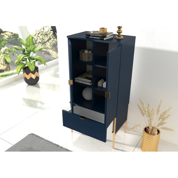 Komoda v námorníckej modrej farbe Skandic Polka Combi-image-4