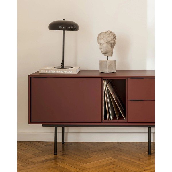 Vínovočervený TV stolík 189x61x42 cm Mod – noo.ma-image-4
