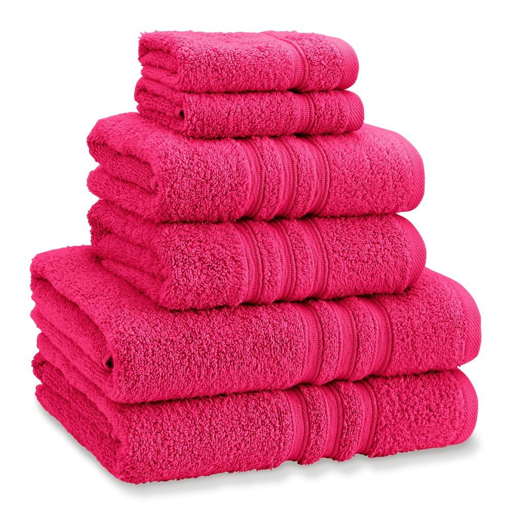 Tmavoružové froté bavlnené uteráky a osušky v súprave 6 ks Zero Twist – Catherine Lansfield