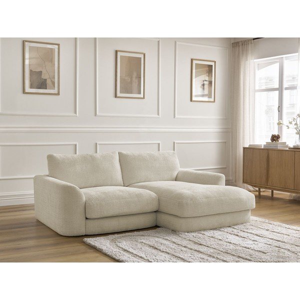 Béžová ženilková rohová pohovka (pravý roh/s leňoškou) Leonore – Bobochic Paris-image-3