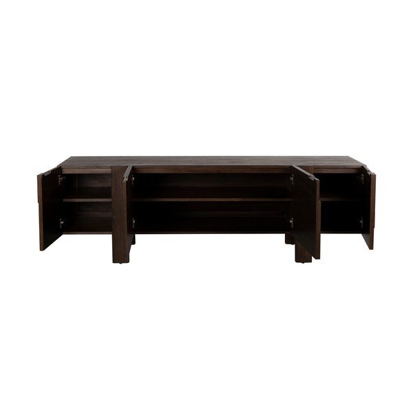 TV stolík z masívneho dreva v tmavo prírodnej farbe 188x60x45 cm Bruneau – Dutchbone-image-2