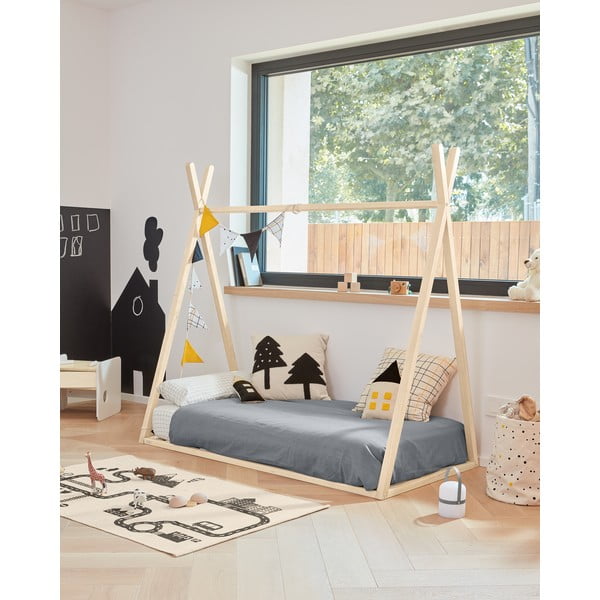 Detská posteľ 70x140 cm v prírodnej farbe Maralis Teepee – Kave Home-image-1