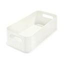 Biely úložný box iDesign Eco Handled, 21,3 x 43 cm