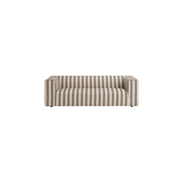 Hnedá/krémovobiela ženilková pohovka 220 cm Lisa – Ellos Home-image-3