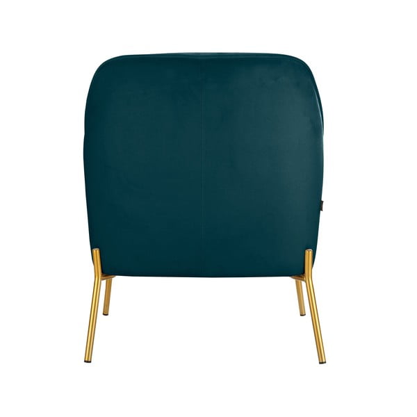 Zelenomodré zamatové kreslo Runa - Støraa-image-2