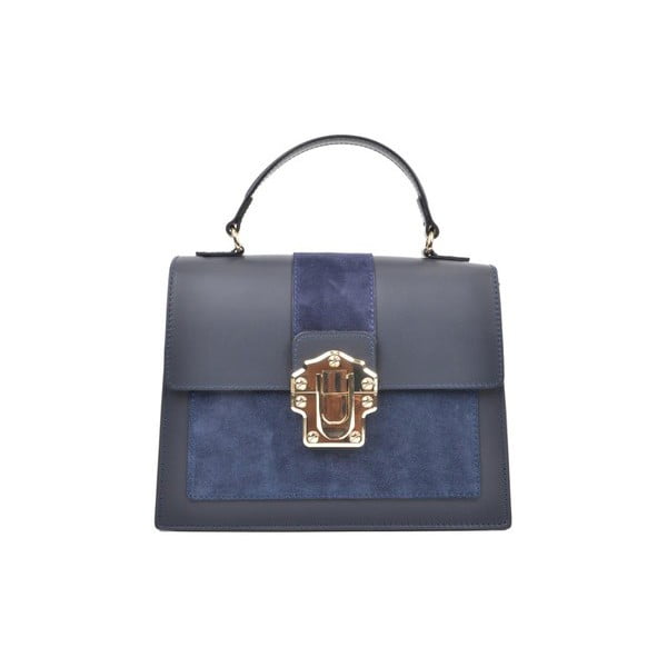 Tmavomodrá kožená kabelka Isabella Rhea Antique Blu