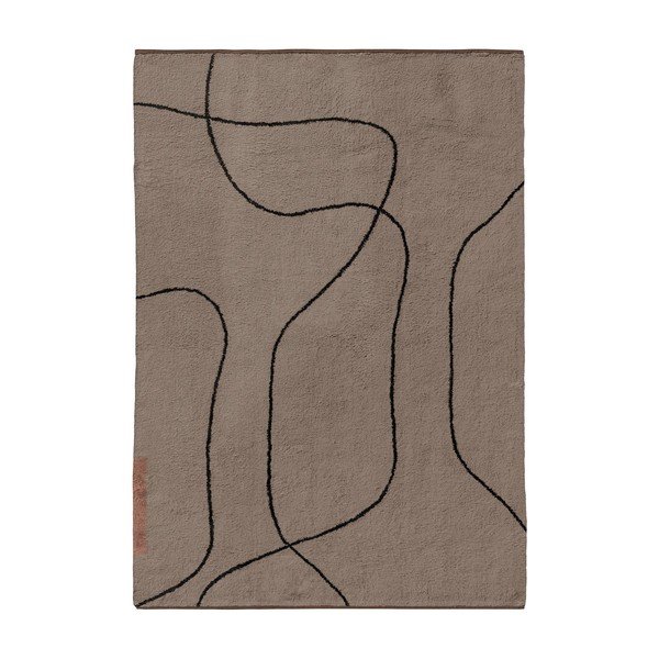 Hnedý prateľný bavlnený koberec 140x200 cm Shadow – Mette Ditmer Denmark