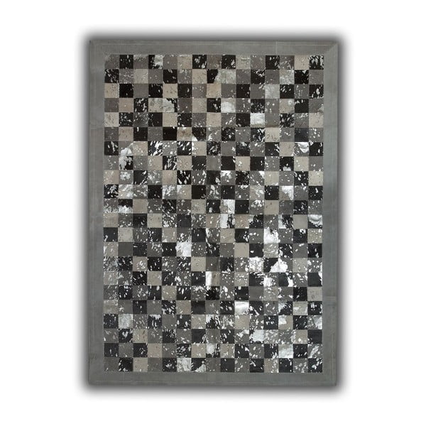 Koberec z pravej kože Acid Grey, 140x200 cm