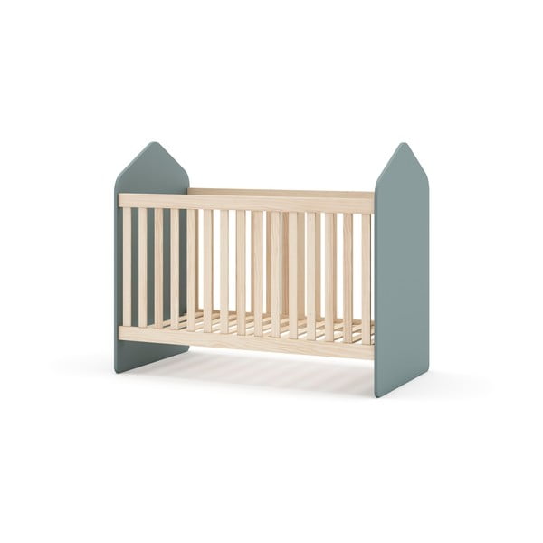 Postieľka v dekore borovice 60x120 cm v prírodnej farbe/sivozelená Estefania – Marckeric-image-3