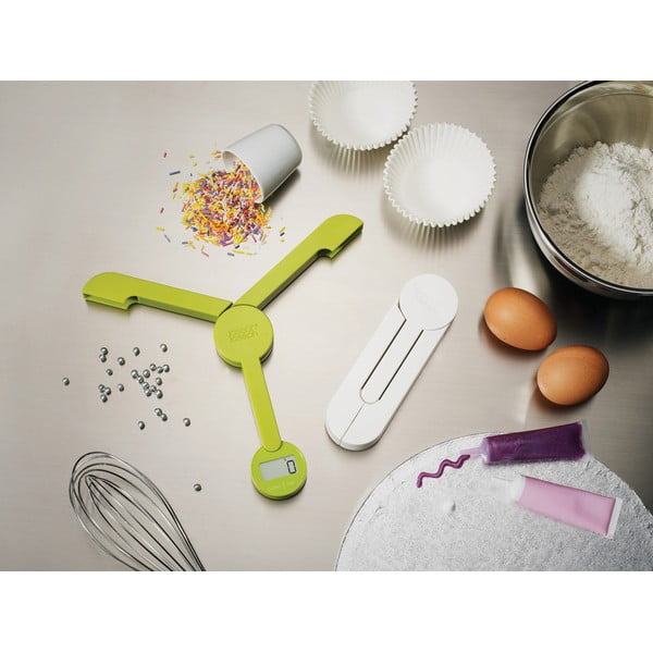 Zelená skladacia digitálna kuchynská váha Joseph Joseph TriScale-image-1