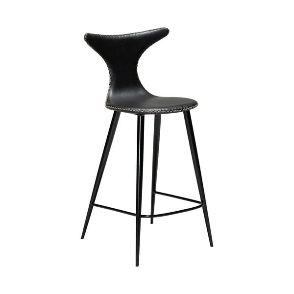 Čierna barová stolička z imitácie kože DAN–FORM Denmark Dolphin, výška 97 cm