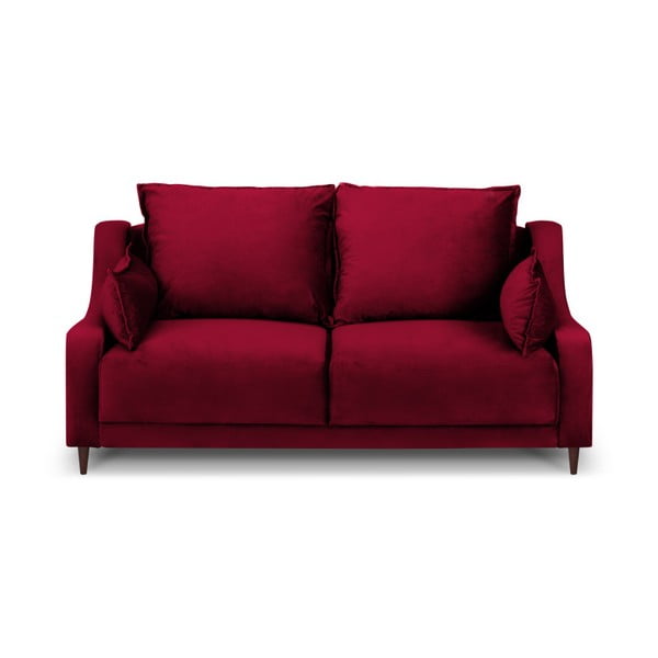 Červená zamatová pohovka Mazzini Sofas Freesia, 150 cm
