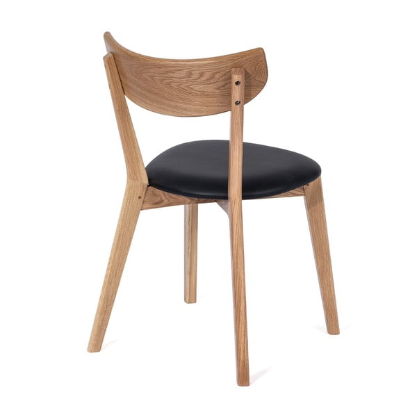 Jedálenská stolička z dubového dreva s čiernym sedákom Arch - Bonami Essentials-image-1