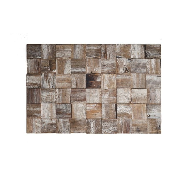 Nástenná dekorácia Wooden White, 60x90 cm