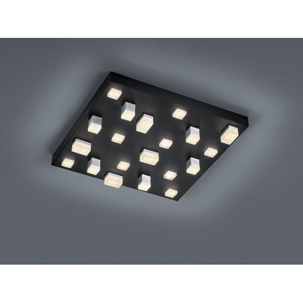 Čierne LED stropné svietidlo s kovovým tienidlom 45x45 cm Civeto – CINQUE-image-1
