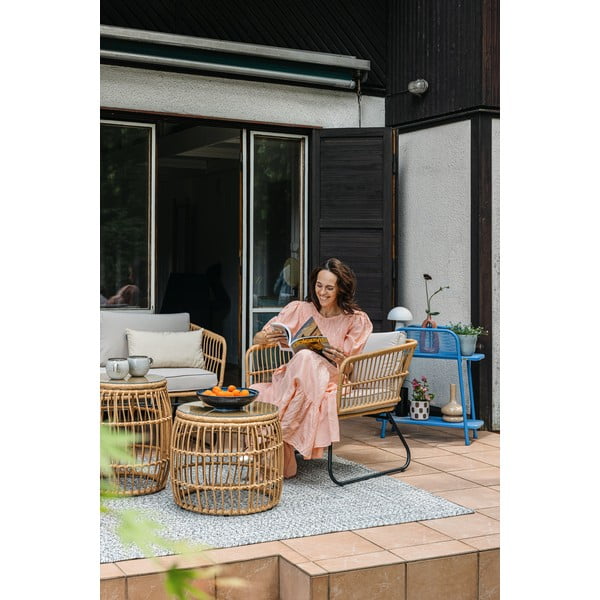 Okrúhly záhradný odkladací stolík z umelého ratanu ø 55,5 cm Vistdal - Bonami Essentials-image-2