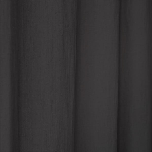 Tmavosivý ľanový záves s pútkami Linen Tales Night Time, 250 x 140 cm-image-1